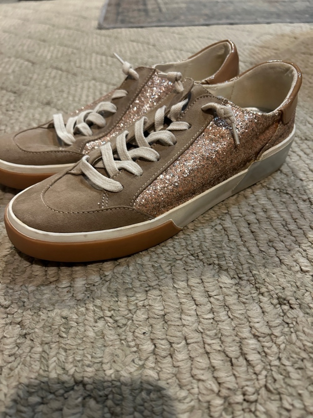 Dolce Vita Women’s Glitter Casual Sneakers - Rose Gold - Picture 2 of 13